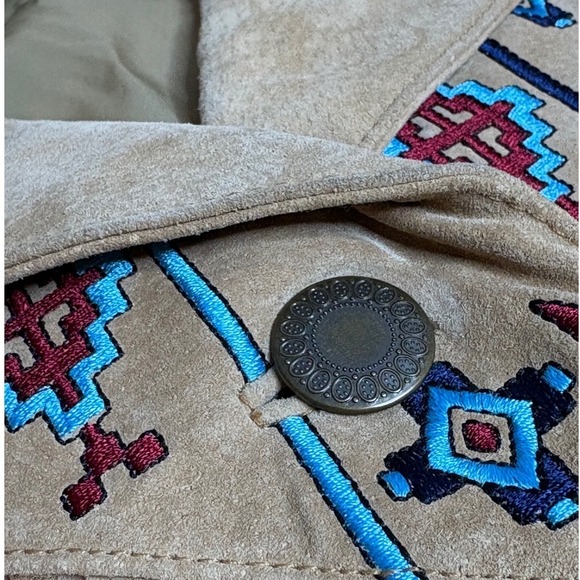 NWT Vintage Via Accenti Suede Fringe Jacket Women's 1X/2X Southwest Boho Western - Picture 13 of 16